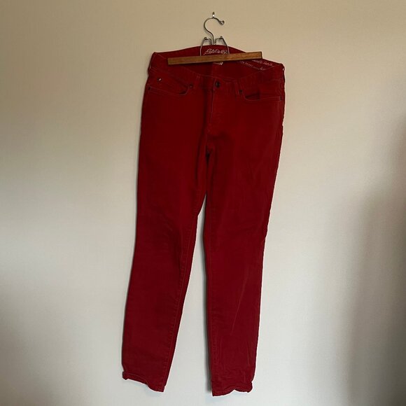 Eddie Bauer Jeans. Pants. Red. Size 8. Womens. - Picture 2 of 7